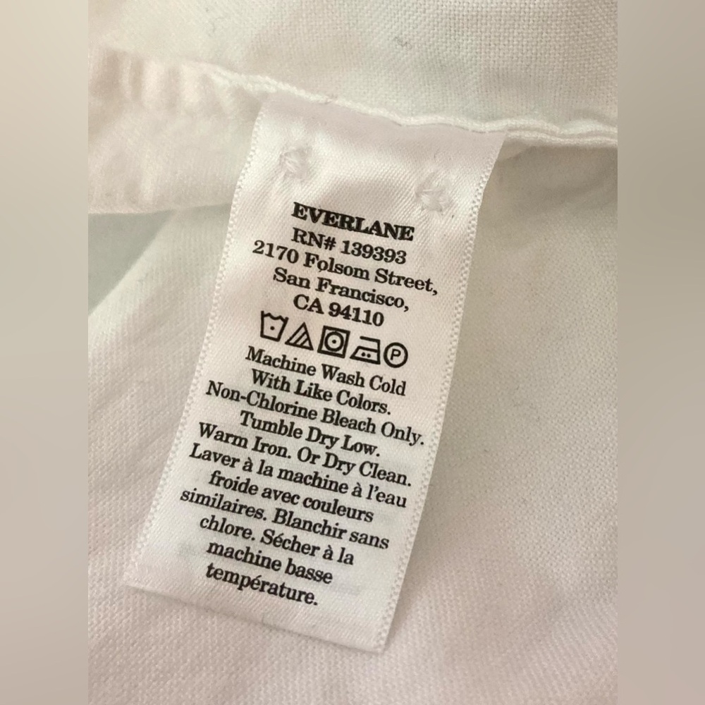 Everlane The Relaxed Oxford Shirt In White Size 12 - Picture 15 of 15